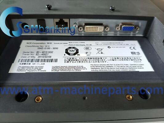 NCR ATM Machine 15 inch LED Display unit USB Interface, SN:5943-5100-9090; Power rating 12V--,2.0A