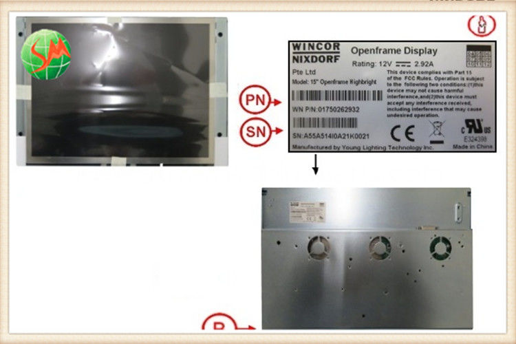 Monitor 15 Inch Display Wincor Atm Parts 1750262932 Untuk Procash 280 285